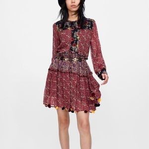 Zara patchwork boho dress size L